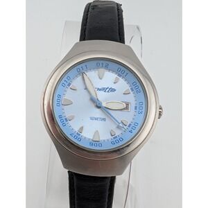 Arnette Watch Womens 33mm Case 100M WR Black Leather Band- New Battery